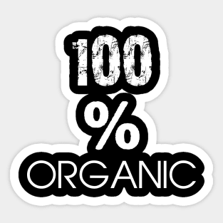 100% Organic Live A Healthy Lifestyle Sticker